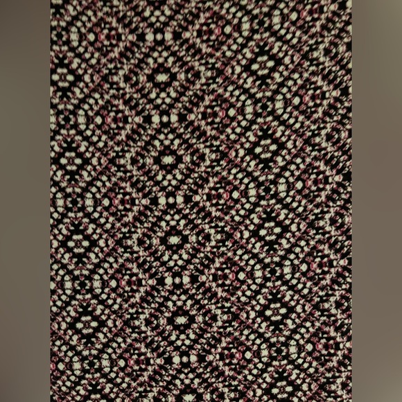 Covington Woman blouse, top, high low tunic, size 2X, pink, black print - Picture 3 of 6